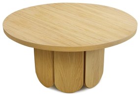 Okrúhly konferenčný stolík s doskou v dubovom dekore v prírodnej farbe 78x78 cm Soft - Woodman