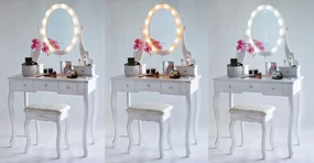 Toaletný stolík Glamour Rose