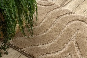 Sada kúpeľňových koberčekov SUPREME WAVES vlny, béžová