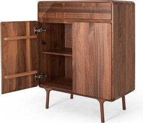 Hnedá komoda z orechového dreva 90x110x45 cm Fawn – Gazzda