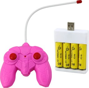 LEAN Toys Konvertibilné RC autíčko na diaľkové ovládanie pre bábiky ružové