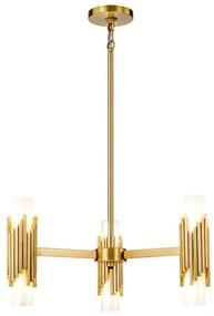 Elstead MARVELE6-AB-OPAL - Luster na tyči MARVELE 6xE14/40W/230V zlatý