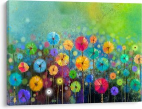 Obraz - Abstraktné kvety (70x50 cm)