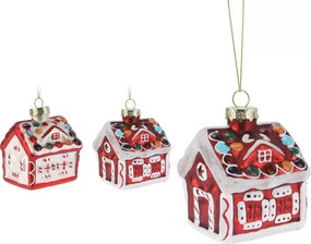 Sada 12 ks vianočných ozdôb HOME 8 cm červená