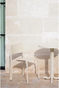 Béžová kovová záhradná stolička Kei – noo.ma