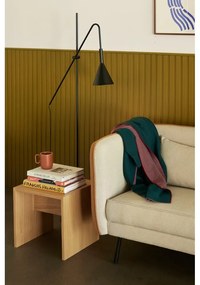 Fialovo-zelený bavlnený pléd Hübsch Cozy, 130 x 200 cm