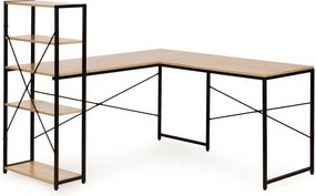 Rohový pracovný a herný stôl s policami