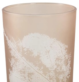 Ružová sklenená LED lampička PINNY, 15 cm