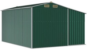 Záhradná kôlňa zelená 277x365,5x179 cm pozinkovaná oceľ