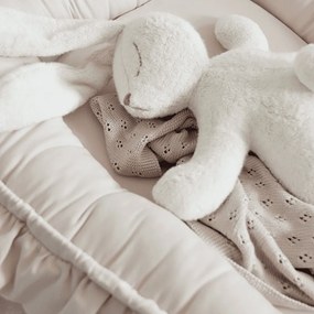 Saténovo bavlnené hniezdo pre bábätká púdrovo ružová