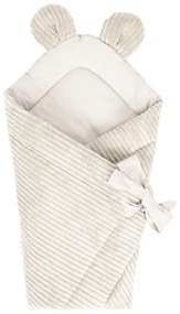 Béžová menčestrová detská zavinovačka 35x65 cm – Meowbaby
