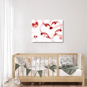 Sklenený obraz srdca z dymu (70x50 cm)