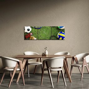 Obraz - Šport (s hodinami) (90x30 cm)