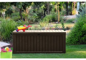 Tmavohnedý záhradný úložný box – Keter