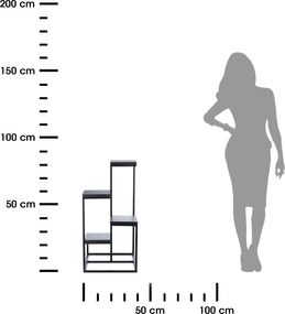 STOJAN NA KVETINÁČ KASKADA 79X40X40 CM ČIERNA