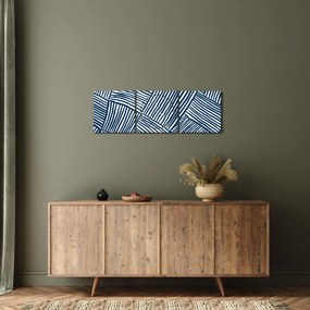 Obraz - 3D línia (s hodinami) (90x30 cm)
