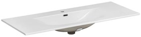 Keramické zápustné umyvadlo Sky 121 cm bílé