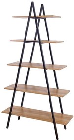 Regál PD230807 prírodné drevo/čierna