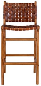 Hnedá barová stolička z teakového dreva 101 cm Perugia – House Nordic