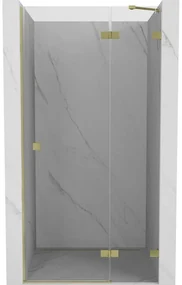 Mexen, Mexen Lunar pravé otočné sprchové dvere 95 cm, transparentné, brúsené zlaté - 834-095-000-55-00-P