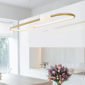 LED luster Celia 100 zlaté s diaľkovým ovládaním