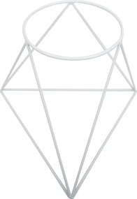 STOJAN NA KVETINÁČ TRIANGLE 40X45X24 CM BIELA
