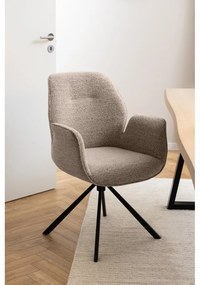 Tmavosivé čalúnené jedálenské kreslo Aura – Actona