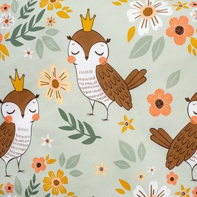 4Home Detské bavlnené obliečky do postieľky Owlet, 100 x 135 cm, 40 x 60 cm