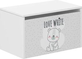 Wooden Toys BIELY MEDVEDÍK – KONTAJNER NA HRAČKY