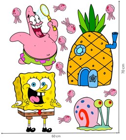 Samolepka na stenu "SpongeBob"