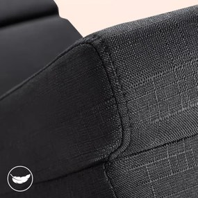 Casaria Leňoška LONDON s masážnou a vyhrievacou funkciou, 186x55x89 cm, antracitová