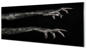 Obraz plexi Čierne pozadie špinavé ruky 120x60 cm