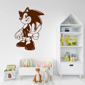 Veselá Stena Samolepka Postava Ježko Sonic Farba: hnědá, Veľkosť: 60 x 41 cm