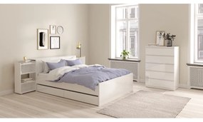 Biela dvojlôžková posteľ 160x200 cm Naia – Tvilum