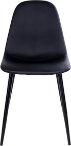 Súprava 2 čiernych stoličiek s čiernymi nohami House Nordic Stokholm