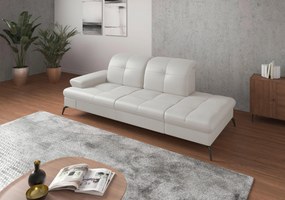 XXXLutz LEŇOŠKA, textil, koža, biela Sit & More - Online Only obývacie izby - 00014401178S