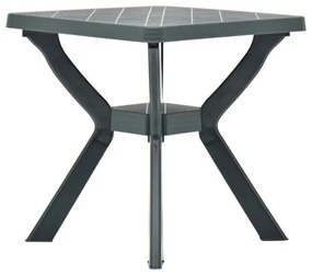 vidaXL Bistro stolík, zelený 70x70x72 cm, plast-