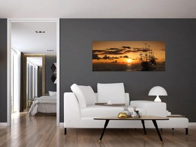 Obraz - Pirátska loď (120x50 cm)
