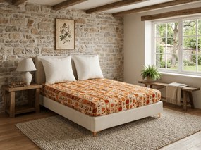 Napínacia obliečka z mikrovlákna PUMPKIN STRIPES farebná 90x200 cm