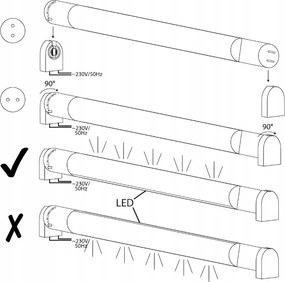 10x LED trubicové svetlá 120cm T8 24W 3360lm 4000K