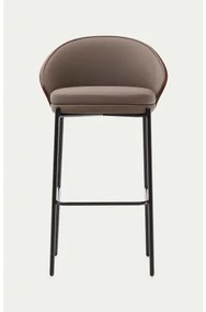 EAMY BROWN barová stolička - umelá koža Hnedá