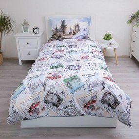 Jerry Fabrics Bavlnené obliečky Harry Potter Hedwig 02, 140 x 200 cm, 70 x 90 cm