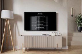 TV stolík Malmi 150 cm - kašmírová / zlatá