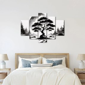 Obraz – Čiernobiela bonsai (150x105 cm)