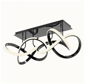 Wofi 9134-205 - LED Stmievateľný prisadený luster INDIGO LED/64W/230V čierna/chróm