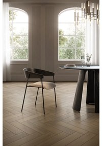 Okrúhly jedálenský stôl s čiernou doskou ø 120 cm Zuri – MOME