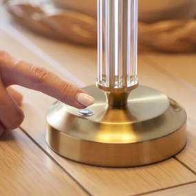 Endon 114849 - LED Stm. nabíjacia stolná lampa MORTON LED/1,5W/5V mosadz/béžová