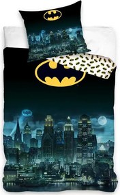Carbotex Bavlnené obliečky 140x200 + 70x90 cm -  Batman "Nočný Gotham"