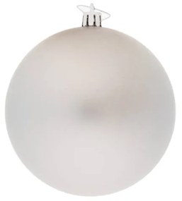 DECOLED Plastová guľa, 10 cm, strieborná, 6 x matná
