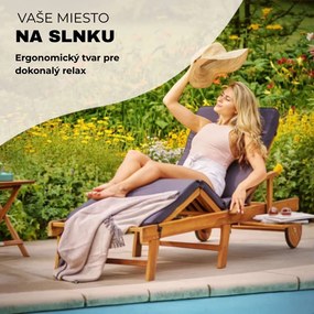 Záhradné lehátko TAMI SUN, 195,5x69x85cm, prírodná hnedá Jurhan